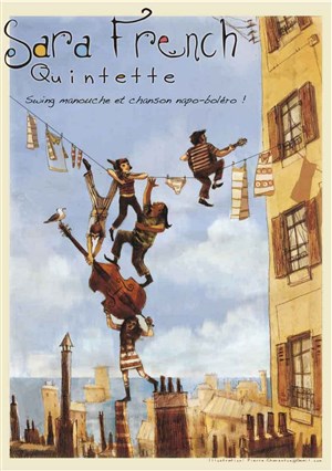 Affiche de Sara French Quintette : Swing et chansons napo-boléro