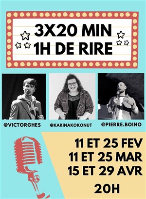 Affiche de 3x20 min : 1h de rire