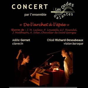 Affiche de Concert de musique baroque par l'ensemble Les Ondes galantes