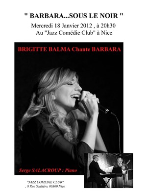 Affiche de Brigitte Balma chante Barbara