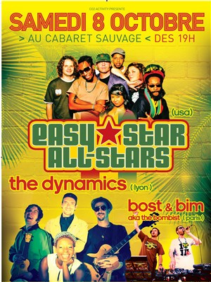 Affiche de Concert Easy Star All-Stars + The Dynamics + Bost&Bim