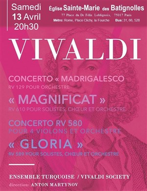 Affiche de Grand Concert Vivaldi : Concerto, Magnificat & Gloria
