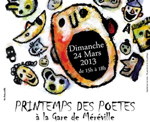 Affiche de Lecture dans le cadre du Printemps des Poètes
