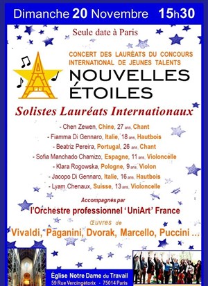Affiche de Les 7 Nouveaux Solistes Lauréats du Concours International Nouvelles Etoiles