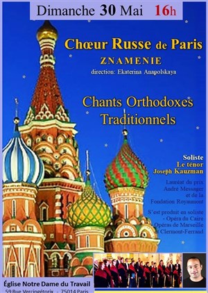 Affiche de Choeur Russe de Paris Znamenie