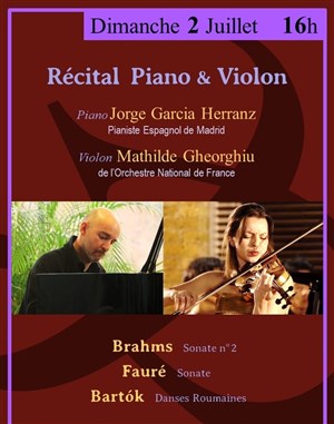 Affiche de Récital de piano et violon