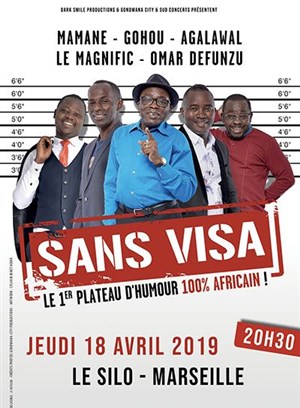 Affiche de Sans Visa : le 1er plateau d'humour 100% africain !