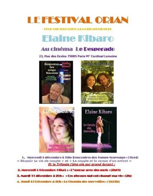 Affiche de Festival Orian | Films d'Elaine Kibaro