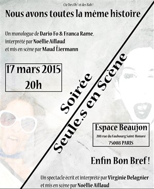 Affiche de Seules en Scène