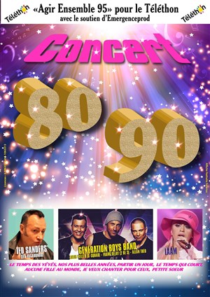 Affiche de Concert annees 80/90 pour le Téléthon