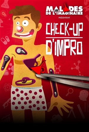 Affiche de Check-up d'Impro, le nouveau cabaret d'improvisation des Malades de l'Imaginaire