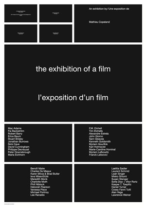 Affiche de L'exposition d'un film (produits dérivés)