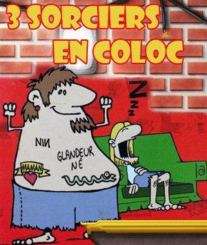 Affiche de 3 sorciers en coloc