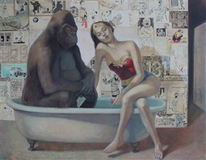 Affiche de Vernissage de l'expo-peintures de Mariana Fromm "La mujer en transe"