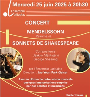 Affiche de Concert de la chorale de l'ensemble Latitudes