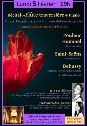 Affiche de Flute & Piano : venues Spécialement de Corée du Sud