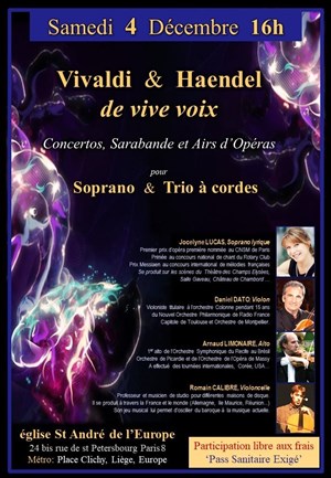 Affiche de Vivaldi et Haendel de vive voix !