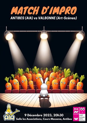 Affiche de Match d'improvisation : AIA vs l'Art Scènes