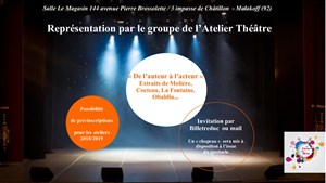 Affiche de De l'auteur à l'acteur...| Spectacle collectif