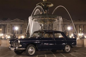 Affiche de Balade guidée en voiture - Peugeot 404 de 1963 : Paris Rive droite