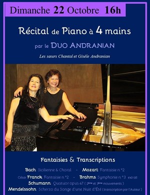 Affiche de Récital de Piano à 4 Mains