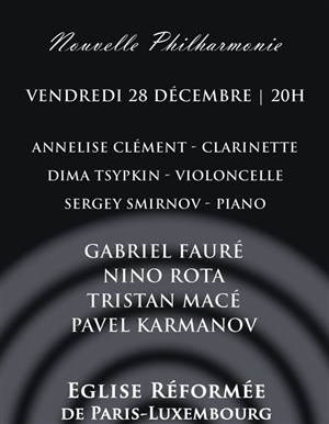 Affiche de Nouvelle philharmonie : concert de musique de chambre | trio clarinette-violoncelle-piano