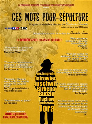 Affiche de Ces mots pour sépulture - 80 ans de la Libération des camps