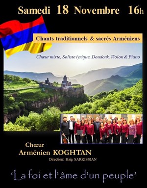 Affiche de Choeur Arménien : Chants Traditionnels et Sacrés Arméniens
