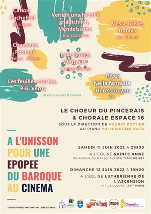 Affiche de A l'unisson pour une épopée du baroque au cinéma