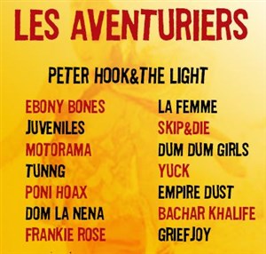 Affiche de Peter Hook & The Light + Yuck + Frankie Rose