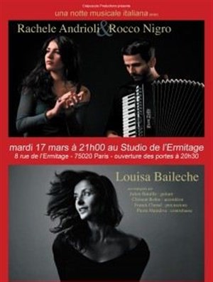 Affiche de Rachele Andrioli & Rocco Nigro + Louisa Baileche