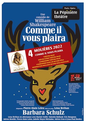 Affiche de Comme il vous plaira | avec Barbara Schulz