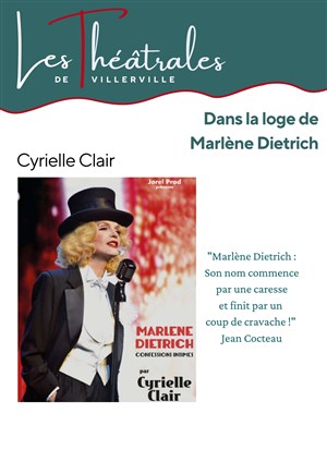 Affiche de Dans la loge de Marlène Dietrich