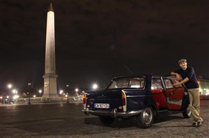 Affiche de Balade guidée en voiture - Peugeot 404 de 1963 : Paris Rive gauche