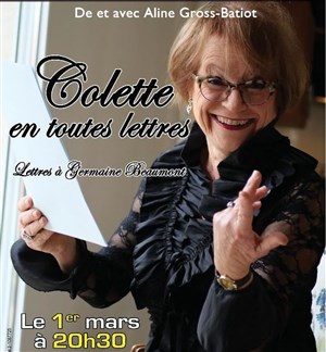 Affiche de Colette en toutes lettres