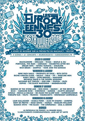 Affiche de Les Eurockéennes de Belfort 2018