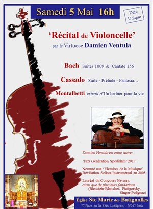 Affiche de Récital de Violoncelle