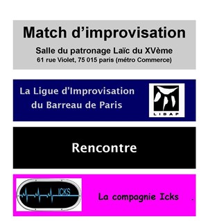 Affiche de Match d'impro Icks / Libap