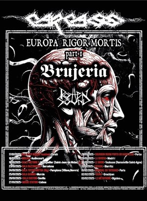 Affiche de CARCASS + Brujeria + Rotten Sound