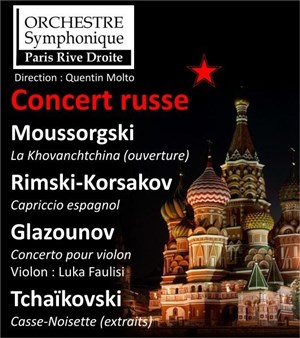 Affiche de Concert Russe : Moussorgski / Rimski-Korsakov / Glazounov / Tchaïkovski