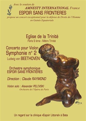 Affiche de Concert Symphonique pour la défense des droits de l'homme en Guinée Equatoriale