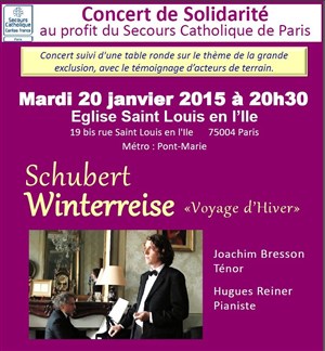 Affiche de Récital Schubert | Voyage d'hiver