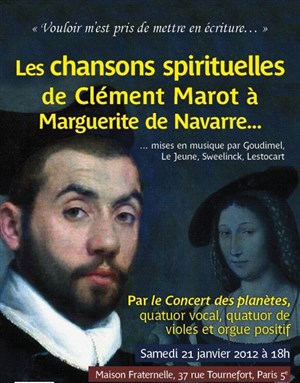 Affiche de Les chansons spirituelles de Clément Marot à Marguerite de Navarre