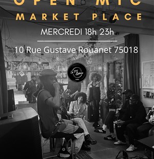 Affiche de Open mic + Market place
