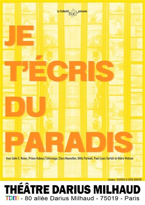 Affiche de Je t'écris du paradis