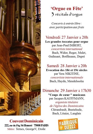 Affiche de Orgue en Fête : 3 récitals