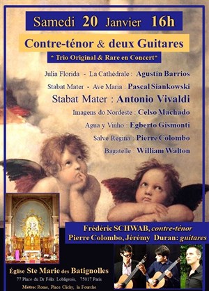 Affiche de Contre-ténor & deux guitares classiques