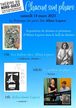Affiche de Chacun son phare : hommage à Allain Leprest avec une exposition d'oeuvres picturales | Printemps des poètes
