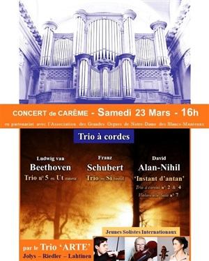 Affiche de Trio à Cordes de Schubert, Beethoven, Alan-Nihil