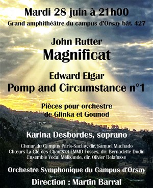 Affiche de Concert Rutter, Elgar, Glinka, Gounod